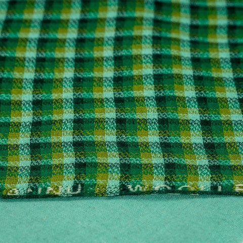 Honey Shirting Emerald Fern Check